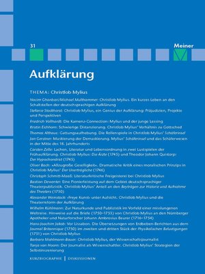 cover image of Aufklärung, Band 31